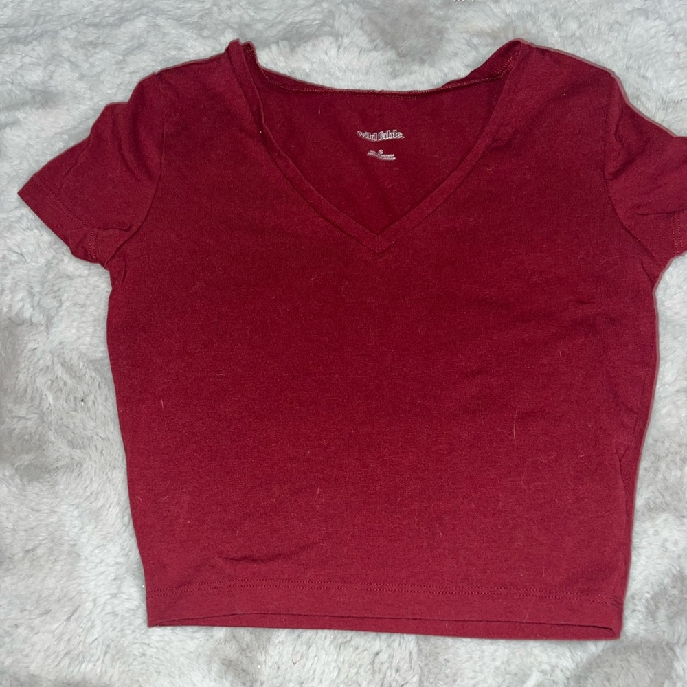 Burgundy crop top